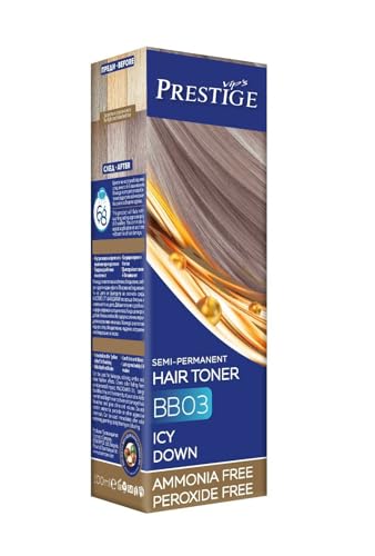 Vips Prestige | Semi-Permanente Haarfarbe und Farbtoner Gefrorene Morgenröte 03 | Farbe ohne Ammoniak und Peroxid | Mit Olivenöl, Macadamiaöl und Rizinusöl | Pflegt, hydratisiert und verleiht Glanz