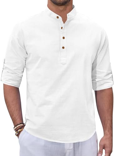 Image of Zombom Men's Kurta || Chinese Collar Long Sleeves || Straight Hip Length Kurtas || Short Kurta for Men || for Festival || Function || Occasion Wear Fancy Kurta for