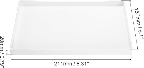 Miniatura 9 de uxcell Bandeja pequeña negra de 7 x 9.5 pulgadas, bandejas rectangulares de plástico de madera para servir, bandeja otomana decorativa para