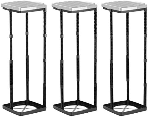Grizzly Sack Holder Black Lid Adjustable 120L Refuse Bag Stands Foldable Camping Bin