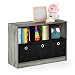 FURINNO Basic 3x2 Bookcase Storage, 3" X 2", French Oak Grey/Black
