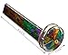 J Devlin Kal 110 Double Wheel Kaleidoscope Black Iridescent Stained Glass Gift for Dad