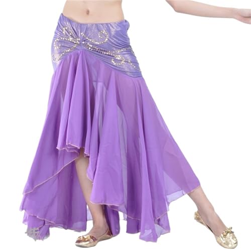 Jupe de danse du ventre multicolore au drapé fluide pour ondulations