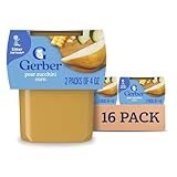 Gerber 2nd Foods Pear Zucchini Corn, 4 Ounce Tubs, 2 Count (Pack of 8)