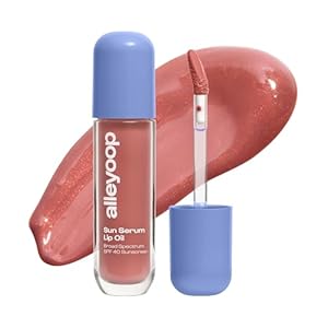 ALLEYOOP Sun Serum Lip Oil SPF 40 – Tinted Lip Oil with SPF, Hydrating Tinted Lip-Moisturizer for Women, Lips Sunscreen for Cracked Lips, Smooths & Soothes, Vegan, Travel-Friendly, Daylight