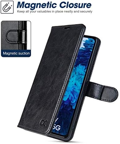 OCASE Samsung Galaxy S20 FE Case, Premium PU Leather S20 FE Phone case [TPU Inner Shell][RFID Blocking][Card Holder] Flip Wallet Cover Compatible with Samsung Galaxy S20FE 6.5 Inch-Black