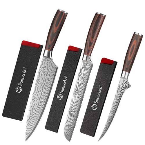 Set Cuchillos Cocina 3 Piezas Acero Inox Base