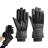 Wasserdichte Handschuhe für Herren, Damen Handschuhe für die kalte Jahreszeit | Warme Skihandschuhe mit Touchscreen - Rutschfeste Winterhandschuhe für Kinder, Skitouren, Bergsteigen,