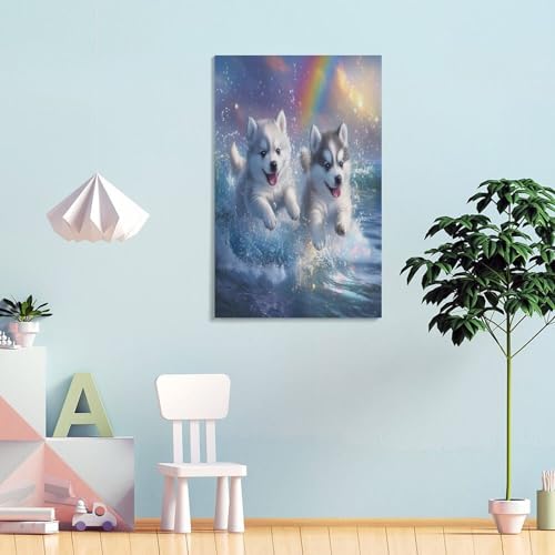 Impression sur toile Malamute alaska deco murale salon moderne - 4