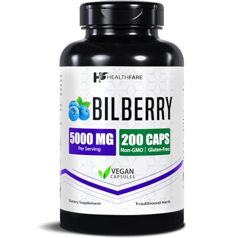 Healthfare Bilberry - 5000mg Extract Capsules