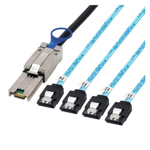 Cable adaptador SFF-8088 a 4 SATA 7Pin 1m miniatura 4