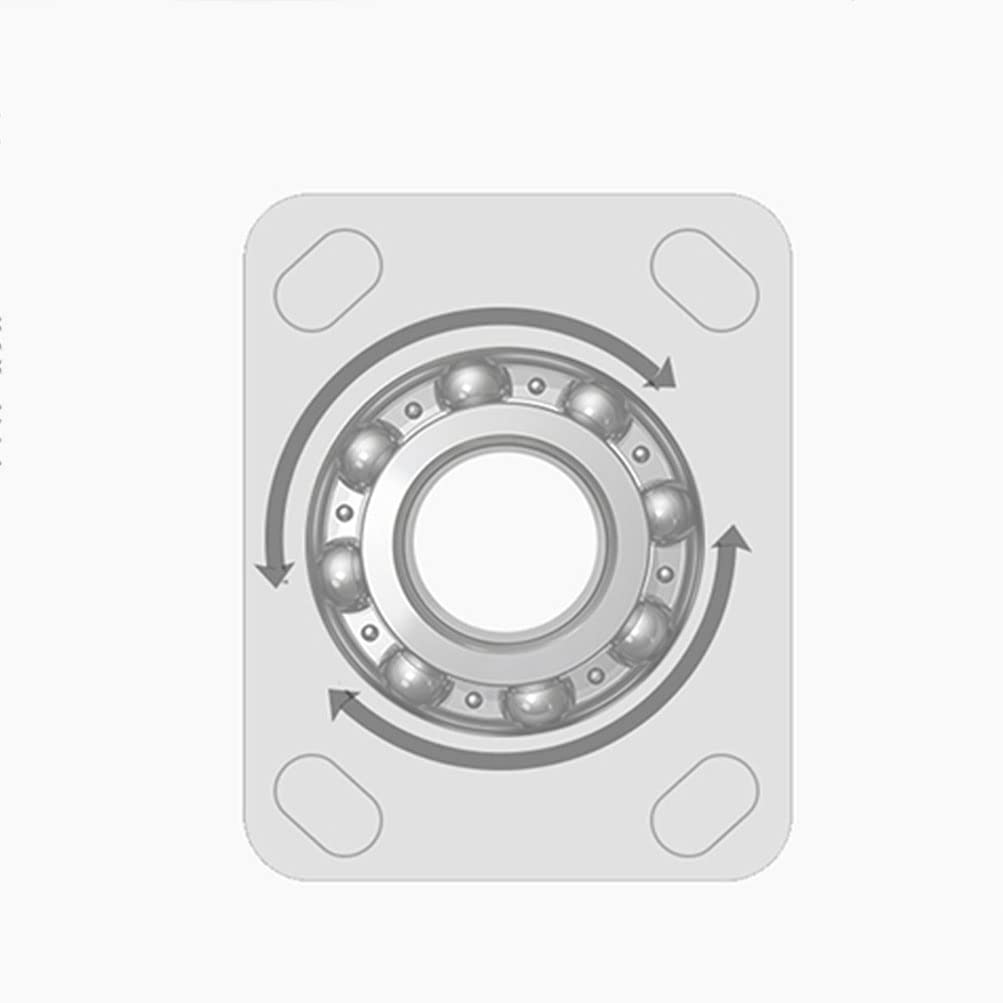 Juego de 4 Ruedas giratorias Poliuretano Alta Resistencia | Ruedas silenciosas con ruedas con rodamientos de bolas dobles for pisos de bancos de trabajo(125mmDirectional x2+Brake x2)