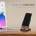 Wood Phone Stand of Baiwryxl, Desktop Wooden Phone Holder, Portable Office Phone Stand for Desk, Wood ipad Stand， Compatible with iPhone & All Cell Phones (Walnut)