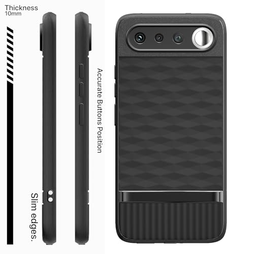 Image of Pikkme Back Cover for Realme 16 5G Camera Protection 3D Hexa Cube Design Silicone Protective Bumper Case (Black)
