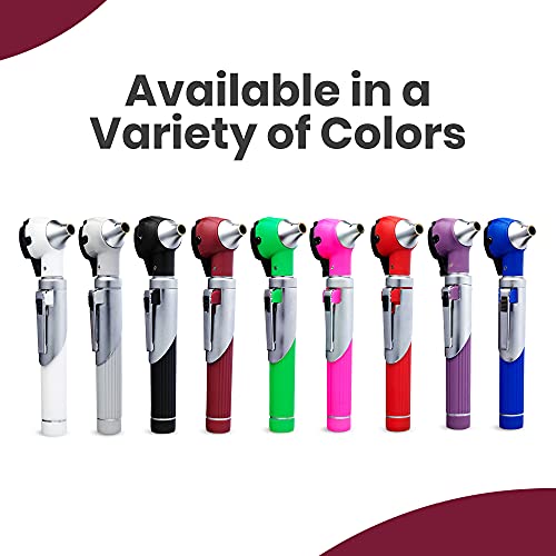 Zyrev Zetalife Otoscope - Ear Scope With Light, Ear Infection Detector, Pocket Size, In 10+ Colors! (Maroon Color) #TOP7