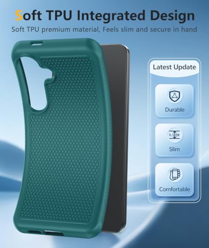 Image of FNTCASE for Samsung Galaxy S26-FE Case: Non Slip TPU Military Grade Green