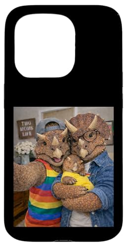 Triceratops Dino Two Moms Life Selfie ��̓� �}�}�v���C�h �X�}�z�P�[�X iPhone 15 Pro �p
