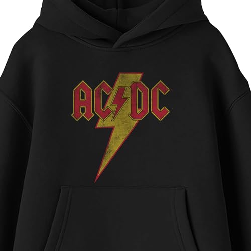 Bioworld ACDC Boys Black Long Sleeve Hooded Sweatshirt2