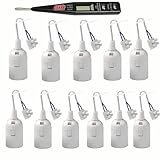 12PCS Fassung E27 Renovierfassung Lampenfassung Baustellenfassung E27+VDE-Spannungsprüfer/Phasenprüfer,E27 Ersatzfassung,Lampenfassung mit Kabel,Renovierfassung mit Kabel,E27 Lampenfassung