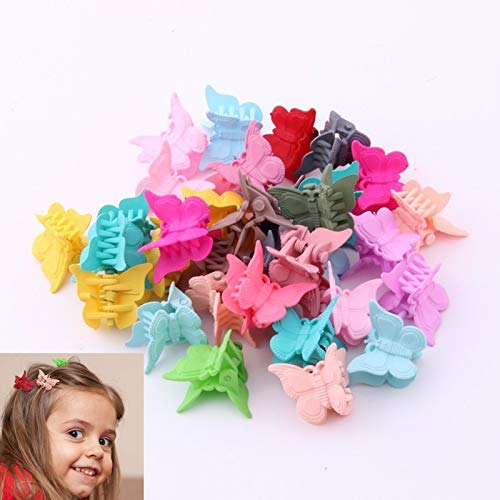 Presilhas de cabelo em forma de borboleta, 50 peças de cores sortidas, mini presilhas de cabelo, ace