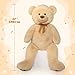 Tezituor Giant Teddy Bear Stuffed Animal 4ft - Classic Big Teddy Bear - Brown Large Stuffed Bear Plush Toys for Kid Christmas Birthday - Gift for Girlfriend