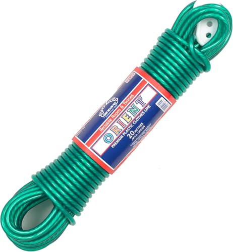 EVERLASTO Quality 20m 'Orient' PVC Clothes/Washing Line 4.8mm Thick (GREEN)