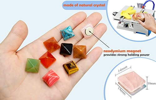 Imanes de cristal para refrigerador 9 piezas coloridos miniatura 4