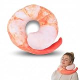 Veemoon Jouets de voyage oreiller traversin oreiller de voyage oreiller de voyage en peluche pour enfants crevettes bavoir oreiller cou oreiller de voyage cadeau crevettes coussin saucisse coussin