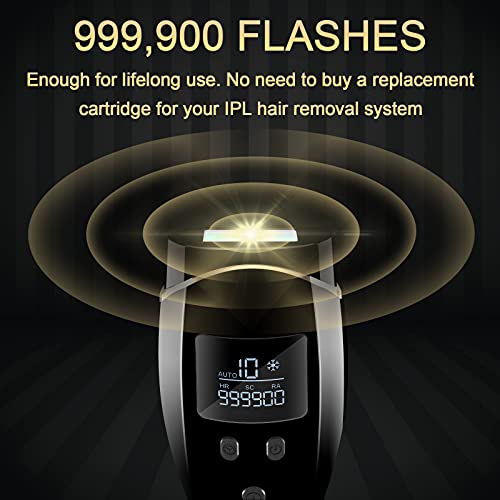 IPL Hair Removal, Laser Permanent Hair Removal for Women and Men, 999900 Flashes UPGRADED At-Home Hair Removal Device for Facial Legs Arms Whole Body Treatment