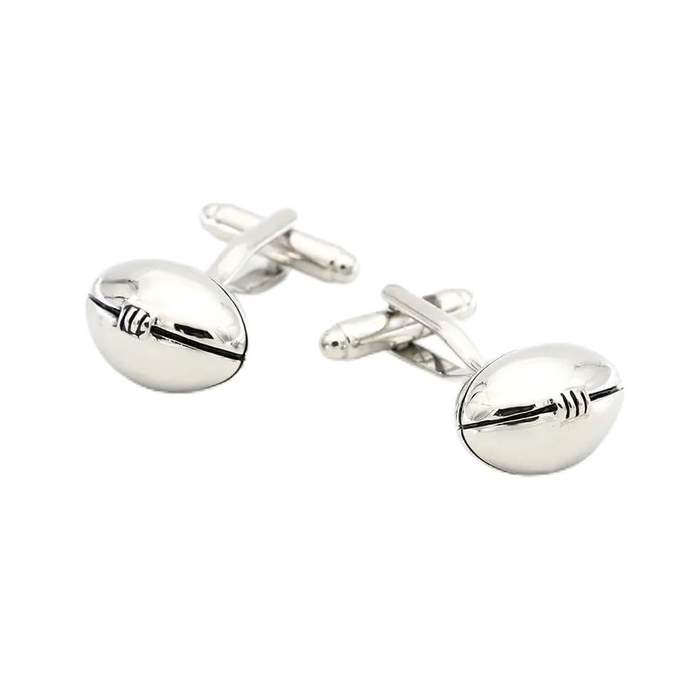 DFAMTRARugby Cufflinks Set - Rugby Gift for Men Rugby Accessories Rugby Shirt Gift Rugby Memorabilia Rugby Collectibles