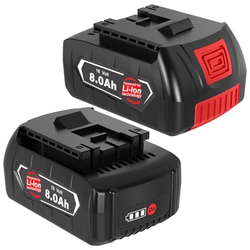 Batterie 18V 8,0Ah BAT618 de rechange x2 pour éviter les pannes de chantier