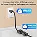 J&D Level 1-2 EV Charger, Portable Electric Vehicle Charger, NEMA 6-20 Plug with NEMA 5-15 Adapter, 110-240V 16A SAE J1772 Standard, 25 Feet