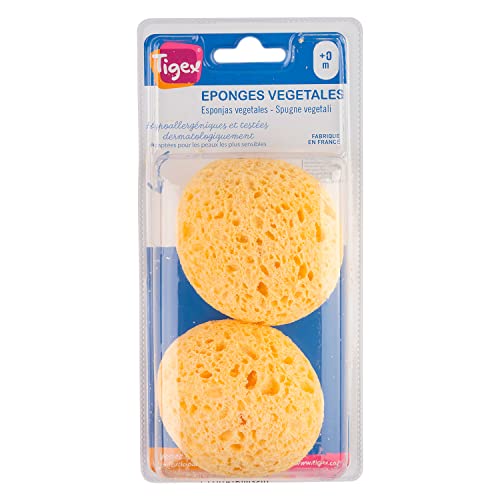 Tigex Éponges Végétales Boule Bébé | Kits de Toilettes | Lot de 2