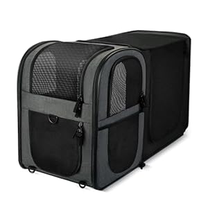 Apollo Walker Sac à Dos pour Chiens et Chats, Extensible pour Petits et Grands Chiens et Chats, Sac à Dos en Maille Respirante pour Animaux de Compagnie pour la randonnée – Gris