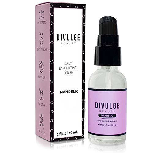 Aha Mandelic Acid Gel Daily Exfoliating Acne Scar Treatment Serum For Dark Spots, Hyperpigmentation, Cystic Hormonal Acne, Folliculitis For Face, Back, Thighs, Arms, Chest, Butt 1 Oz - Divulge Beauty #TOP16