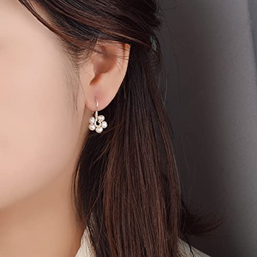 LOKILOKI Orecchini A Bottone Con Fiore E Perle D'Acqua Dolce In Argento 925 E Oro 18k - 2