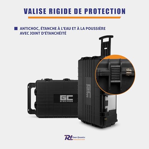 Valise de protection trolley Power Dynamics GIGCase42 robuste pour matériel de valeur - 4