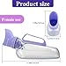 Female Urinal for Women - Portable Handle with Kniteed Case and Brush, Purple Pee Bottle for Women, Senior, Elderly,Set of 5 Includes a Urinal, one Receptacle, a lid, a Brush, a Urinal Knitting Bag