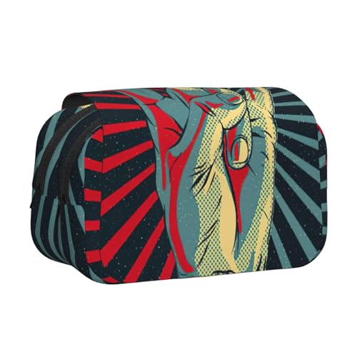 EdWal Trousse à crayons en toile avec impression rock and roll - Grande capacité - Multifonctionnel