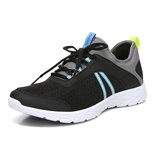 Vionic Women's Brisk Helena Lace-Up Leisure Shoe - Supportive Walking Sneakers That Include Three-Zone Comfort with Orthotic Insole Arch Support, Medium and Wide Fit