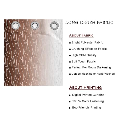 Image of Ultimate Trends Ombre Blackout Curtains for Bedroom Room Darkening Curtains for Living Room,Energy Saving,Thermal Insulated Grommet Window Drapes, Brown and Greyish White, 9 FEET,2 Panels