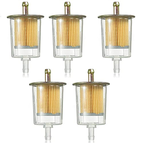 5 Pack 5/16\" Universal Fuel Filters Industrial Tractors Cars Trucks Motorcycles gas powered engine Inline Gas Fuel Line