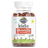 Garden of Life Kids Organic Vitamin D3 Gummies, Orange Flavor - 800 IU (100% DV) for Immunity & Strong Bones, Sugar Free Once Daily D3 Gummy Vitamins for Kids, 60 Vegetarian Gummies (60-Day Supply)