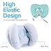 Blublu Park Upgraded 2 in 1 Baby Travel Pillow, Adjustable Banana Shape Baby Neck Head Support Piloow Stroller Insert Cushion for 4 Months Up Kids, Toddler, Blue