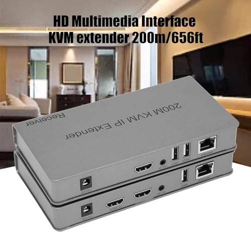 Image of 200 Meter KVM-3D HDMI-Extender Cat6 KVM Over TCP /IP HDMI-Extension Cable Ultra Clarity 2.0 with Ethernet Up to 200M Support 3D Full HD 1080P (1-Pair) with RX & TX (4K 200M-HDMI KVM-Extender)