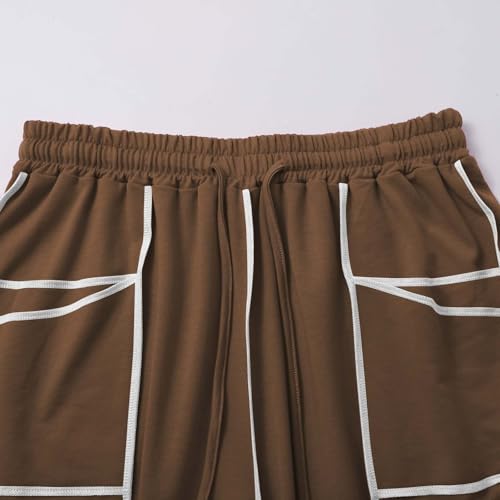 Barrel Sweatpants Women Casual Baggy High Waisted Drawstring Wide Leg Pants Athletic Baggy Palazzo Pants with Pockets4