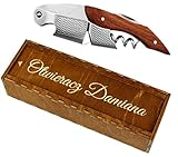 Sacacorchos Sommelière - Abridor de vino personalizado con su propio texto, perfecto como cortador de papel de regalo para camareros 420 de acero inoxidable profesional para amantes del vino