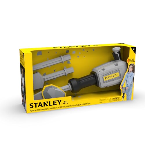 Stanley Jr. Battery-Operated Toy Jackhammer – Realistic Construction Toy with