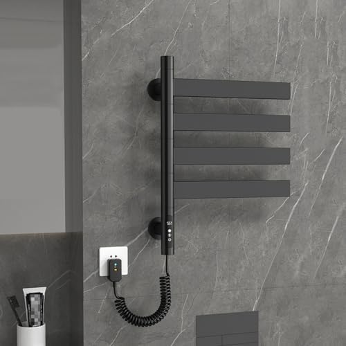 Wall-Mounted Electric Towel Warmer Rack, Stainless Steel Dryer with 180° Rotation, Touch Control, Adjustable Temperature & Timer for Luxurious, Cozy Towels