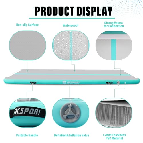 Aksport AKMAT-3HG Air Mat Tumble Track 10Ft 13Ft 16Ft 20Ft Inflatable Gymnastics Mat Air Tumbling Mat thumb #3